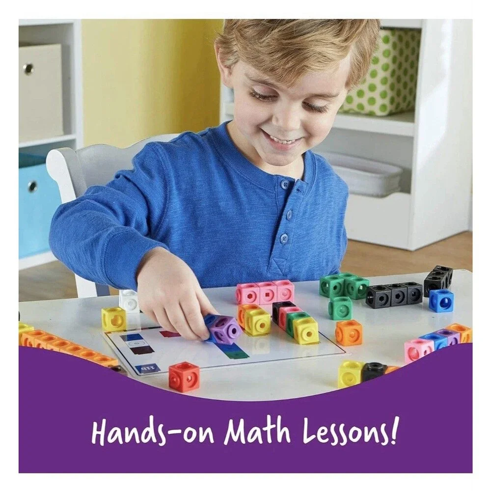 Learning Resources MathLink Cubes Early Math Activity Set - 115 Pieces-ages 4+